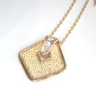 VANCLEEF&ARPELS イエローゴールド オニキス パール ペンダントヘッド ダイヤ入り ネックレス VCGGE69945