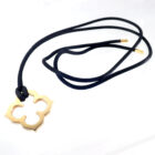 Cフラット チャーム ネックレス イエローゴールド