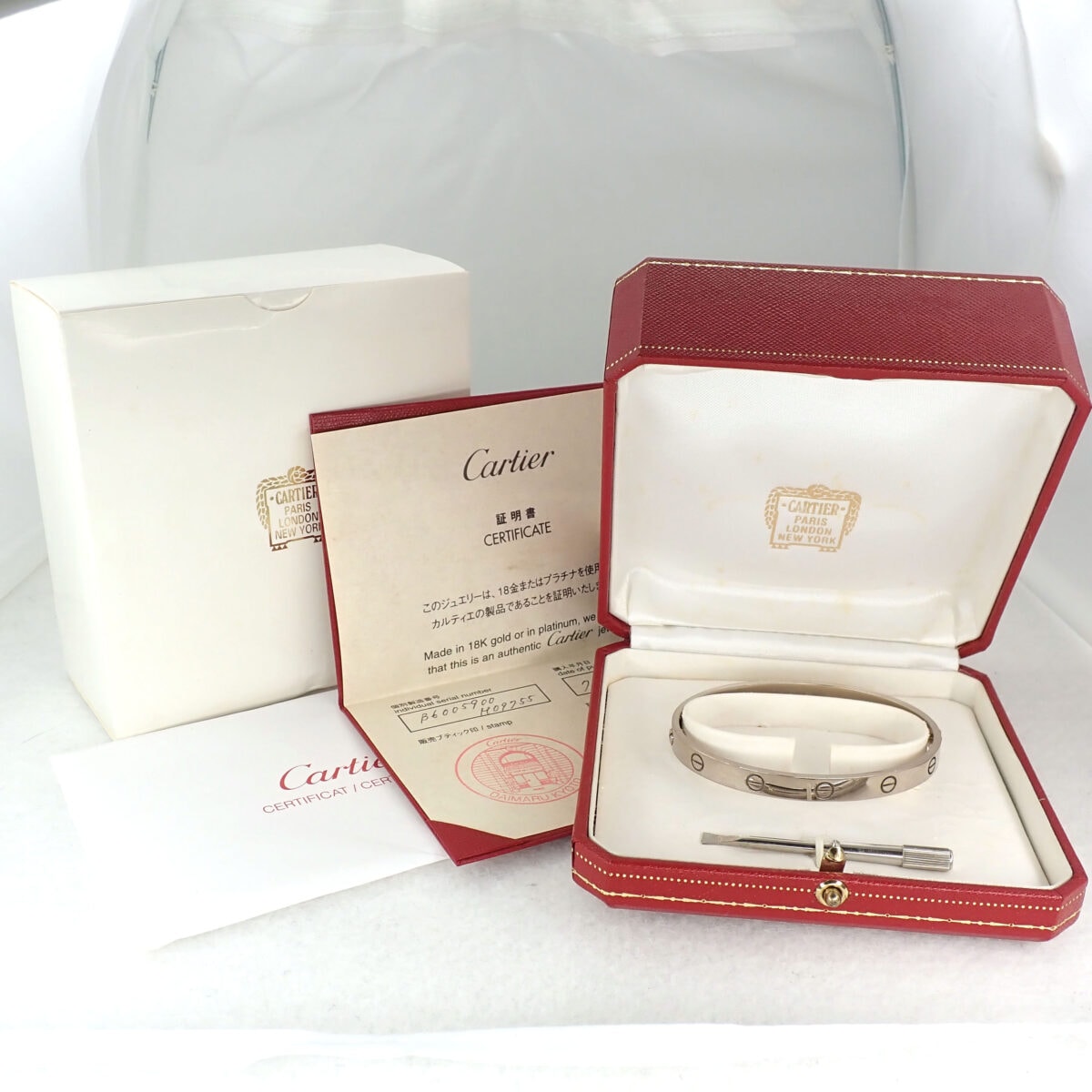 CARTIER ラブブレス ホワイトゴールド 19サイズ