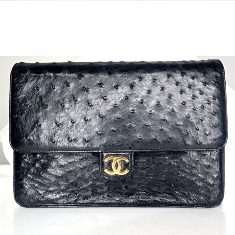 PA231397 チェーンショルダーバッグ オーストリッチ 24.5