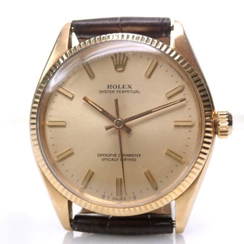 PA301425 ROLEX オイスターパーペチュアル 6567 イエローゴールド クロノメーター証明書付き