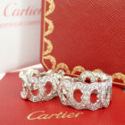 Cドゥカルティエ イヤリング WG フルダイヤ 正規品