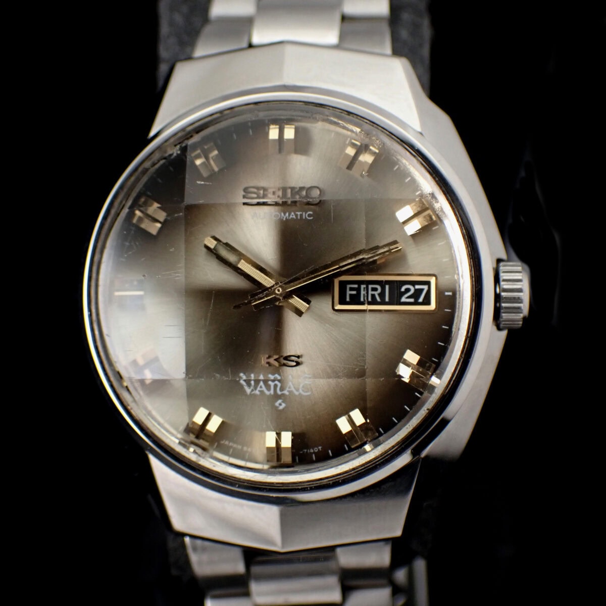 SEIKO KINGSEIKO セイコー キングセイコー バナック 5626-7140 ブラウングラデーション 自動巻 9面カットガラス 1972年製