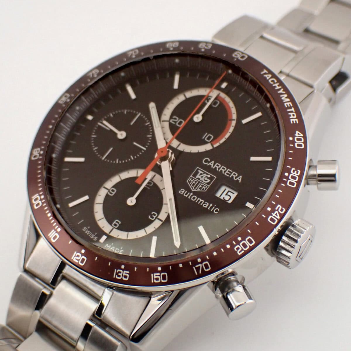 3 - コピー TAG Heuer Carrera タグホイヤー カレラ タキメーター クロノグラフ CV2013.BA0786 ブラウン文字盤