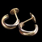 002 Cartier Trinity Earrings カルティエ トリニティ ピアス ミニモデル 18Kスリーゴールド B8301540