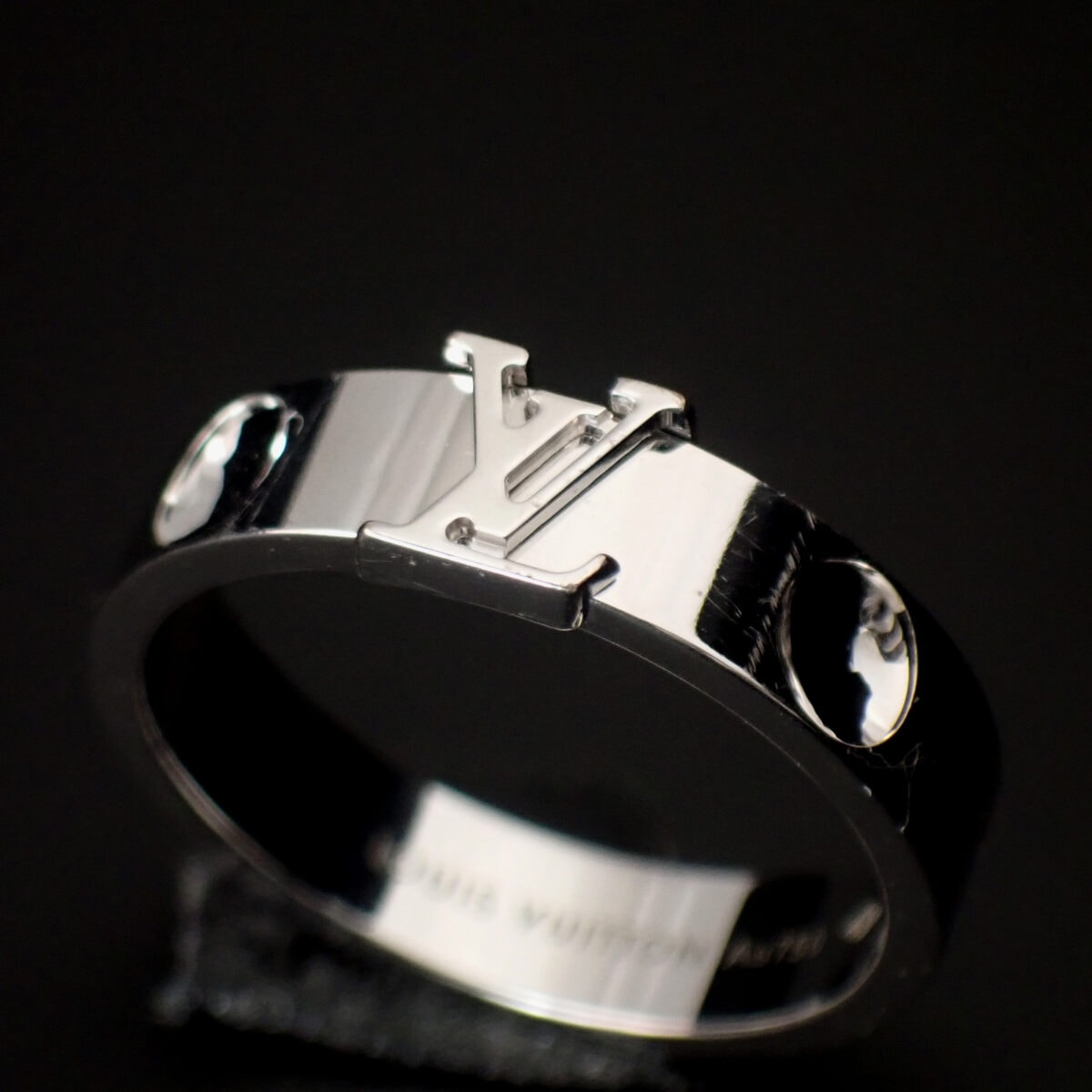 003 Loius Vuitton empreinte ルイヴィトン リング アンプラント LV(ホワイトゴールド)19.5号