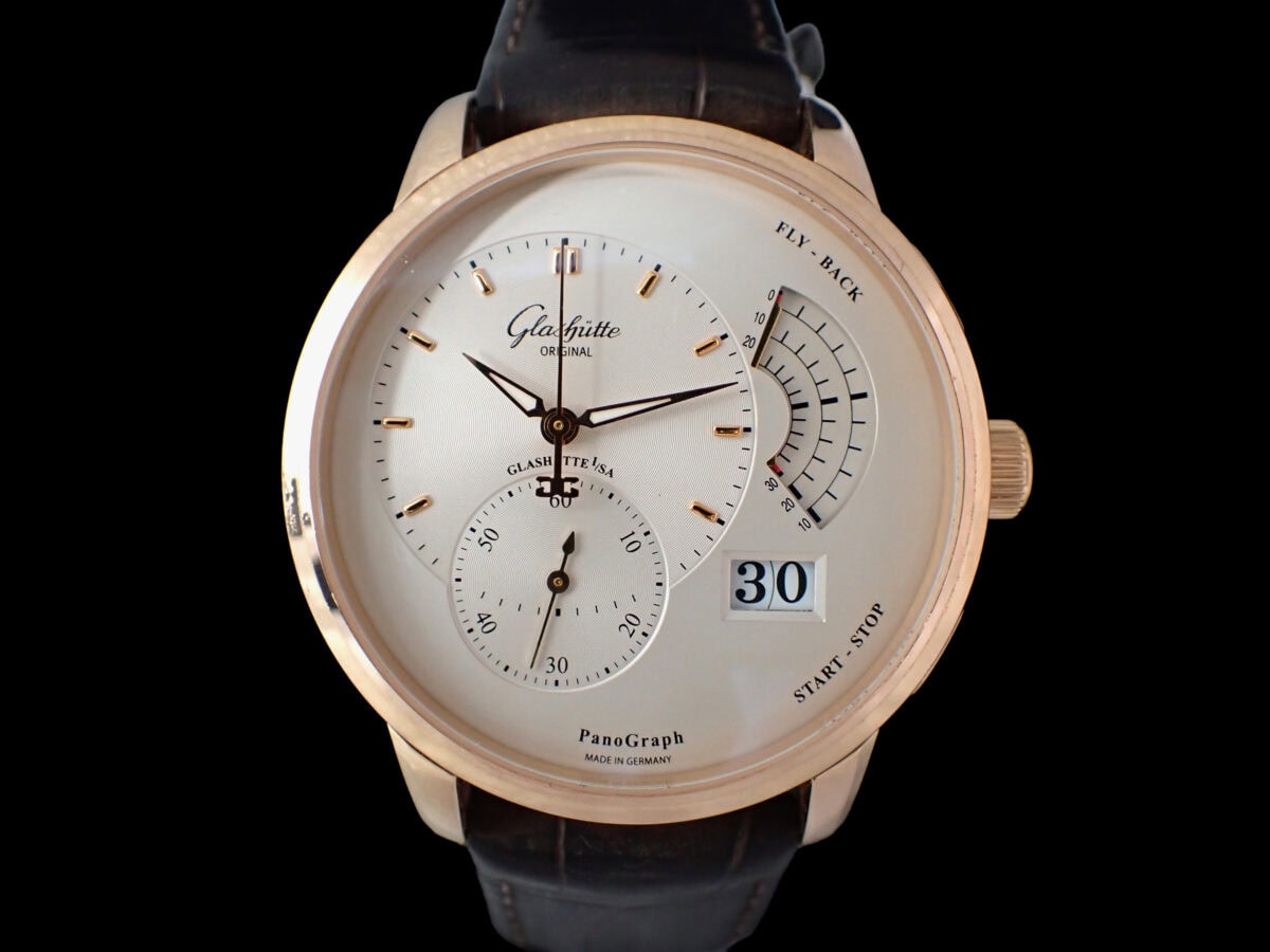 01 GLASHUTTE ORIGINAL グラスヒュッテ・オリジナル パノグラフ 1-61-03-25-15-05 18Kレッドゴールド シルバー文字盤 フライバック クロノグラフ