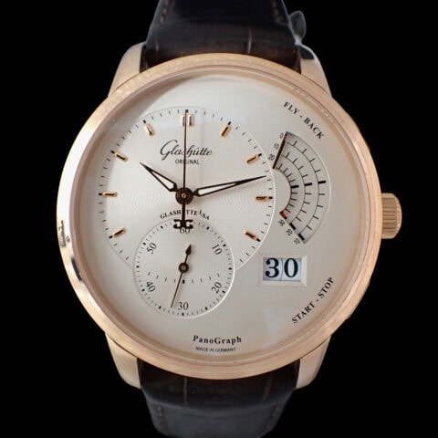 GLASHUTTE ORIGINAL グラスヒュッテ・オリジナル パノグラフ 1-61-03-25-15-05 18Kレッドゴールド シルバー文字盤 フライバック クロノグラフ