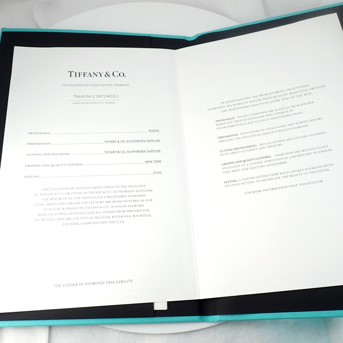 Tiffany Diamond Ring ティファニー ダイヤモンドリング ソリティア  0.18ct G – VVS1 – 3EX