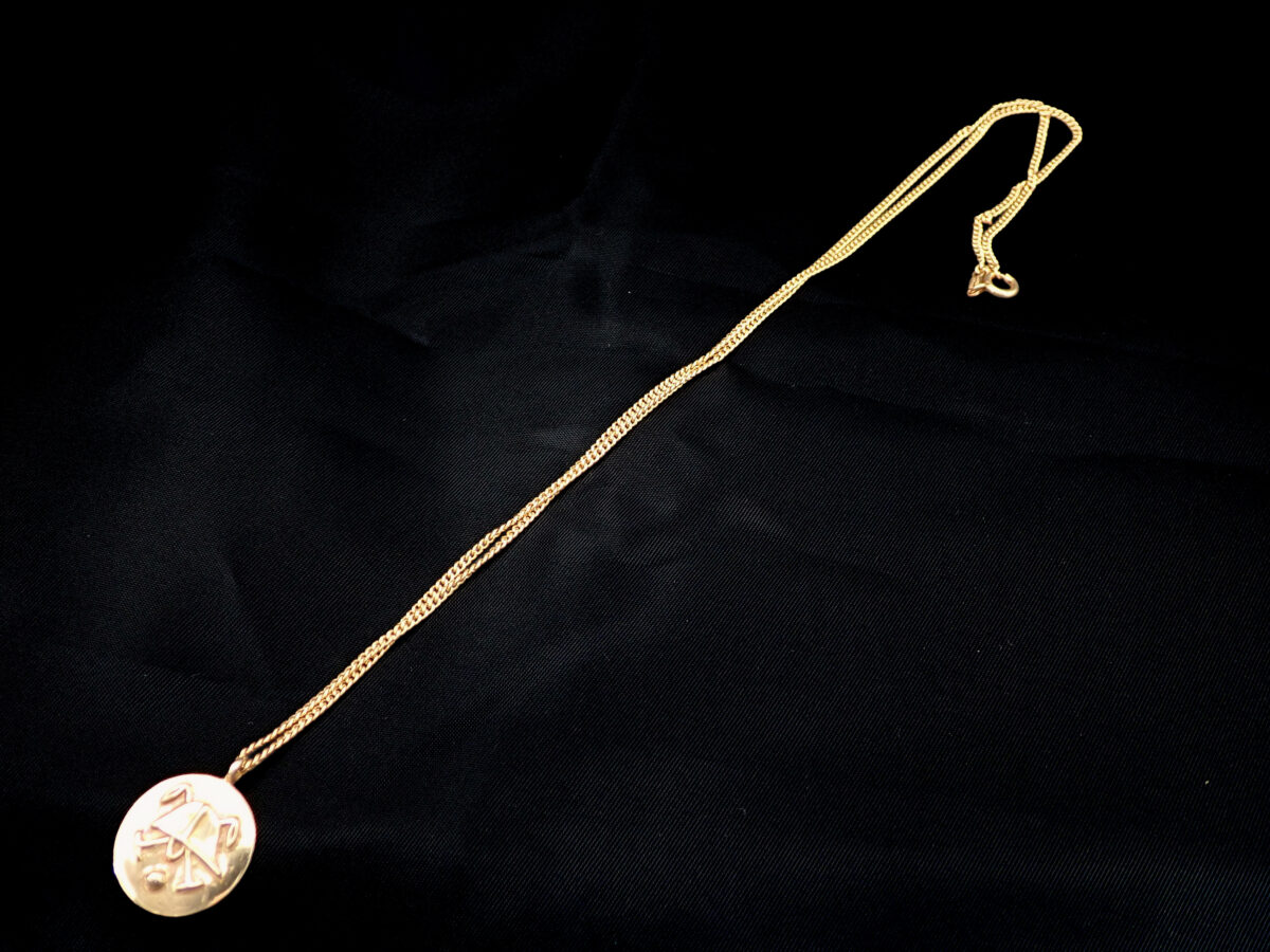 010 Tiffany & Co. for Ralph Lauren ティファニー ラルフローレン Wネーム ペンダント ネックレス 18Kイエローゴールド 1970年代