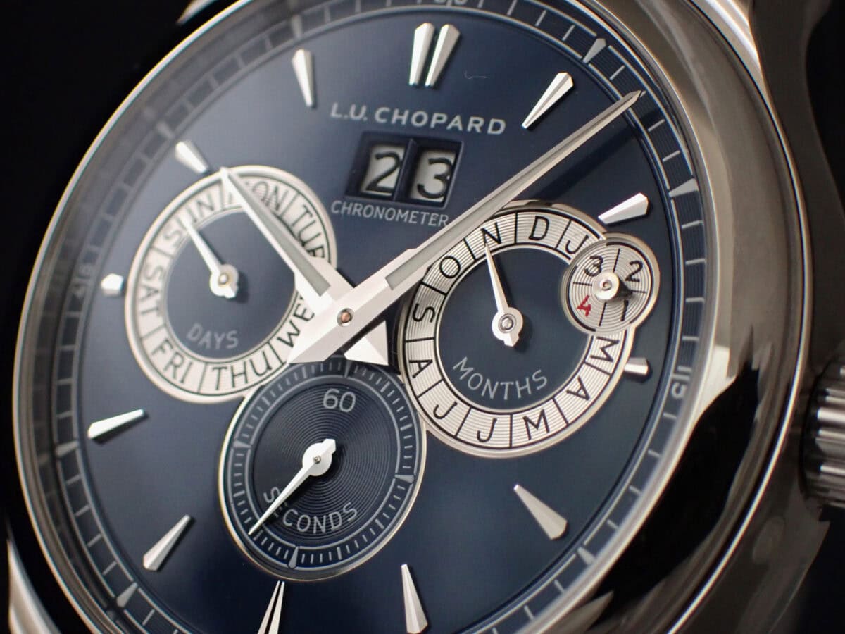 002 Chopard L.U.C Perpetual Twin ショパール L.U.C パーペチュアル ツイン 168561-3003 ブルー文字盤 ルーセントスティール 永久カレンダー