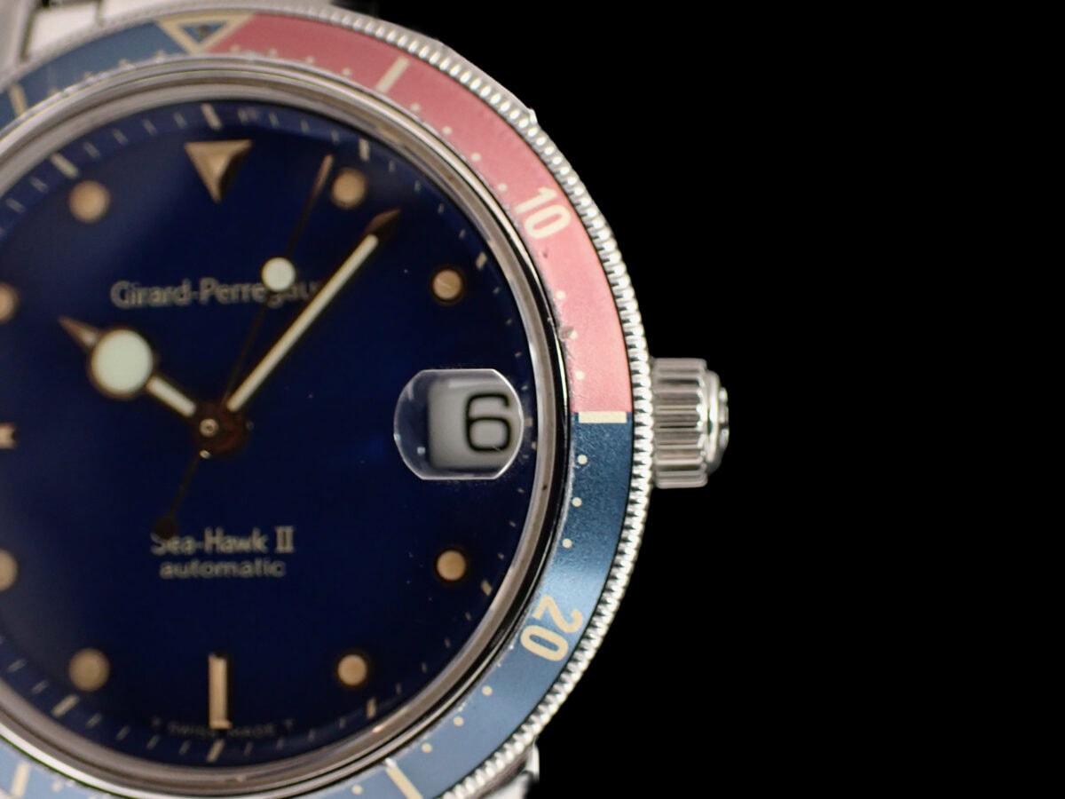002 GIRARD-PERREGAUX Sea Hawk II ジラール・ペルゴ シーホークII 77530.1.11.440 ブルー文字盤 Cal.220 自動巻き