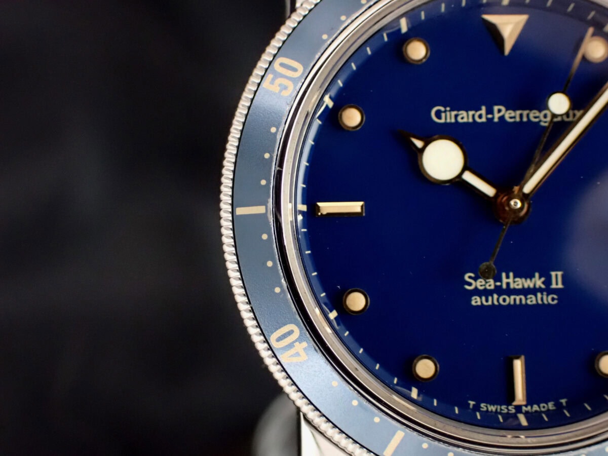 004 GIRARD-PERREGAUX Sea Hawk II ジラール・ペルゴ シーホークII 77530.1.11.440 ブルー文字盤 Cal.220 自動巻き