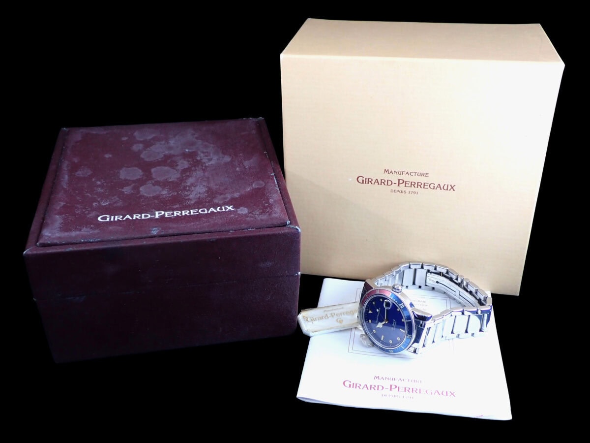 016 GIRARD-PERREGAUX Sea Hawk II ジラール・ペルゴ シーホークII 77530.1.11.440 ブルー文字盤 Cal.220 自動巻き