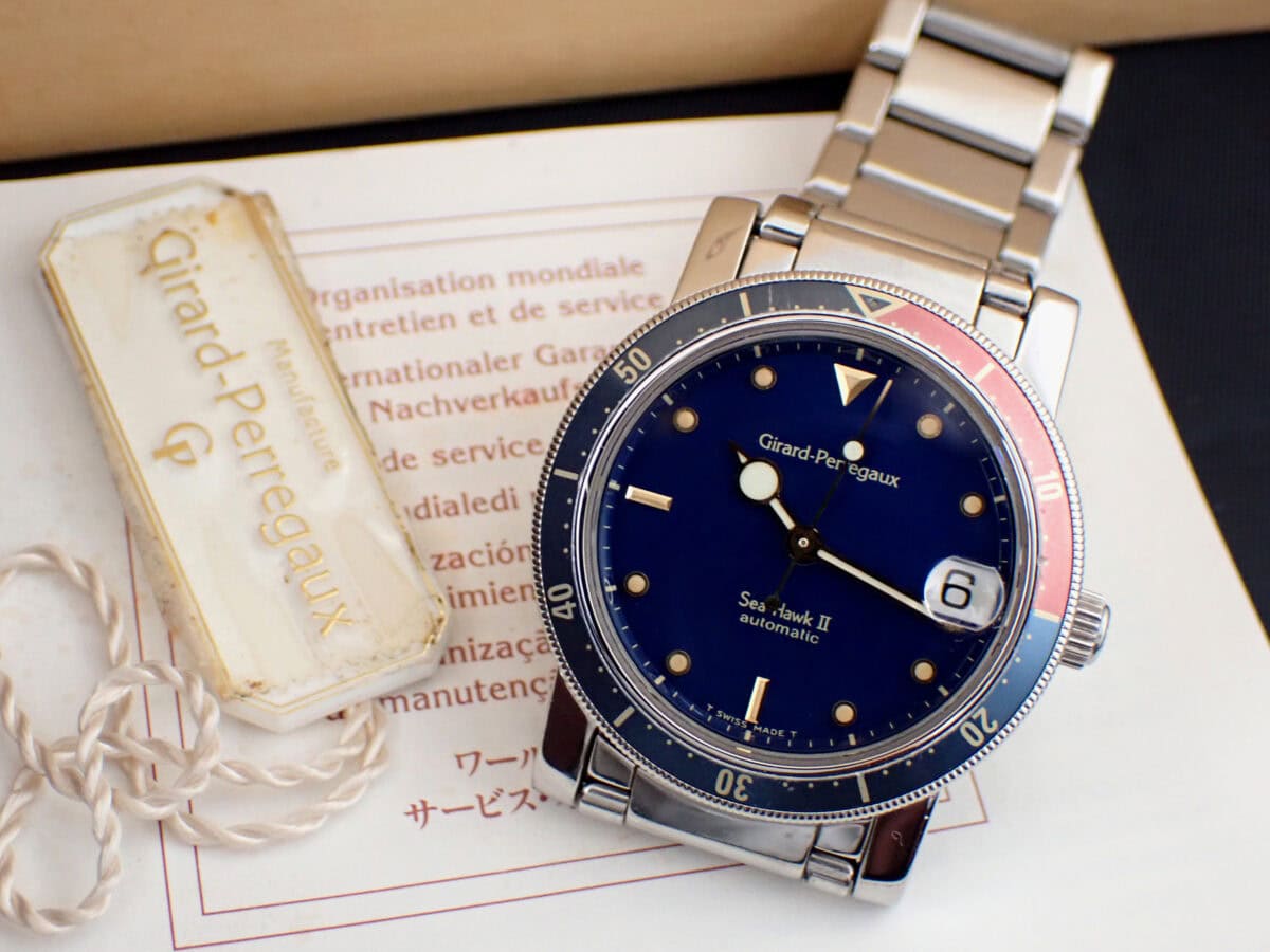 020 GIRARD-PERREGAUX Sea Hawk II ジラール・ペルゴ シーホークII 77530.1.11.440 ブルー文字盤 Cal.220 自動巻き
