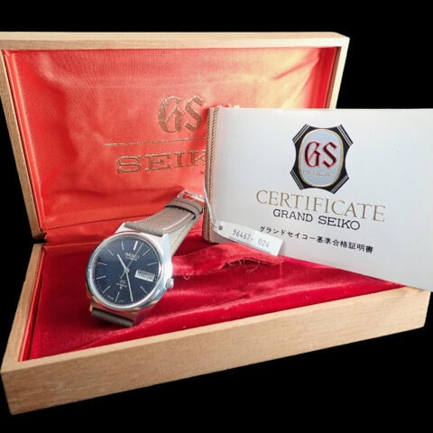 56GS 5646-7010 SEIKO Grand Seiko 56GS セイコー グランドセイコー 56GS 5646-7010 ネイビー文字盤 自動巻き BOX付き 1972年製