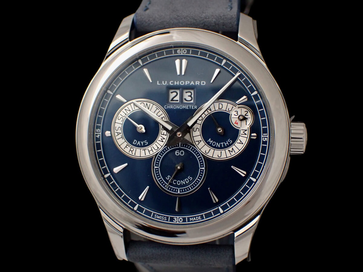 168561-3003 Chopard L.U.C Perpetual Twin ショパール L.U.C パーペチュアル ツイン 168561-3003 ブルー文字盤 ルーセントスティール 永久カレンダー
