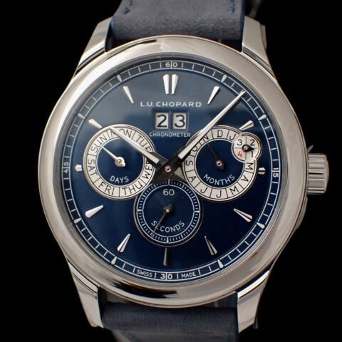 168561-3003 Chopard L.U.C Perpetual Twin ショパール L.U.C パーペチュアル ツイン 168561-3003 ブルー文字盤 ルーセントスティール 永久カレンダー