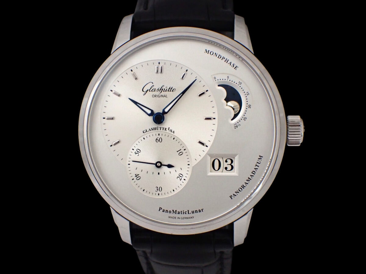 Glashutte Original PanoMaticLunar Glashutte Original PanoMaticLunar グラスヒュッテ・オリジナル パノマティックルナ 1-90-02-42-32-01 シルバー文字盤 パノラマデイト&ムーンフェイズ