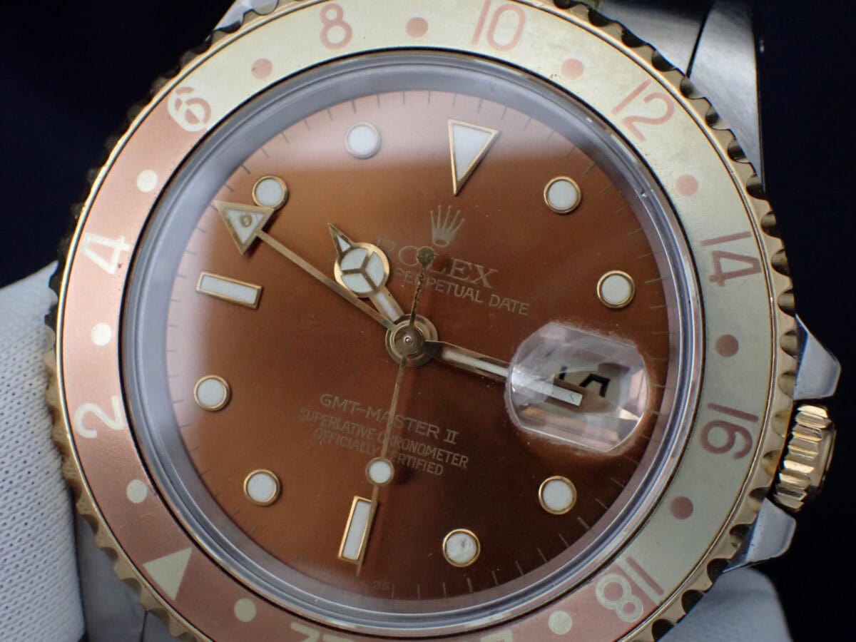 ROLEX GMT-Master II Root Beer Tritium ロレックス GMTマスターII 16713 ルートビア トリチウム文字盤 1994年製 コンビモデル