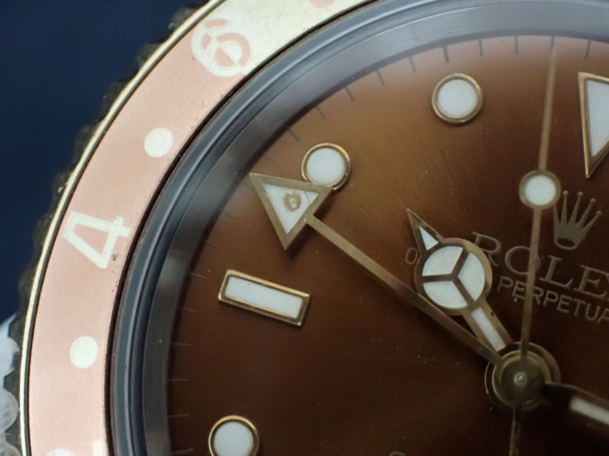 003 ROLEX GMT-Master II Root Beer Tritium ロレックス GMTマスターII 16713 ルートビア トリチウム文字盤 1994年製 コンビモデル