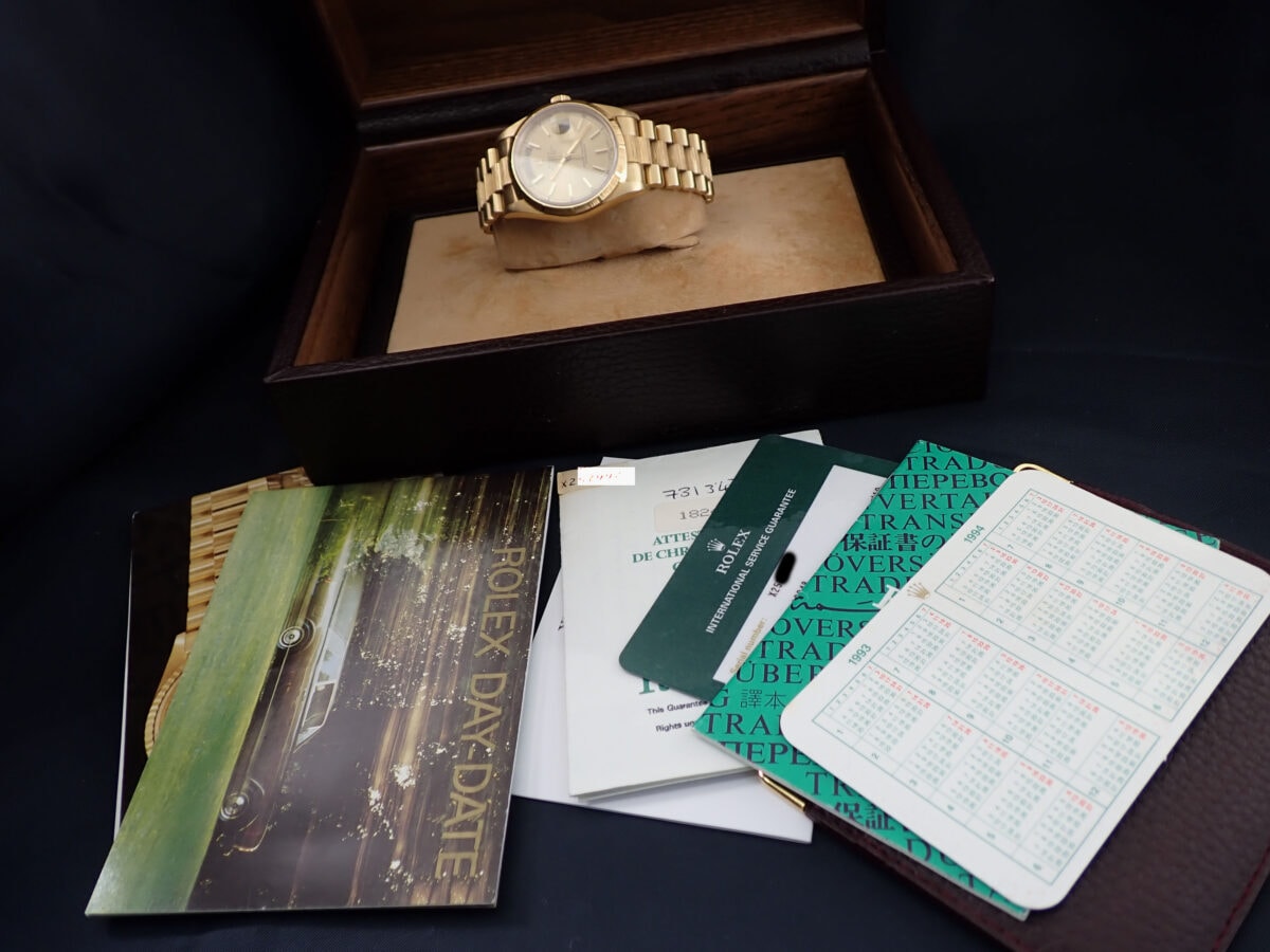 ROLEX Day-Date Bark ロレックス デイデイト バーク 18248 18Kイエローゴールド Xシリアル 1993年 箱・保証書付き