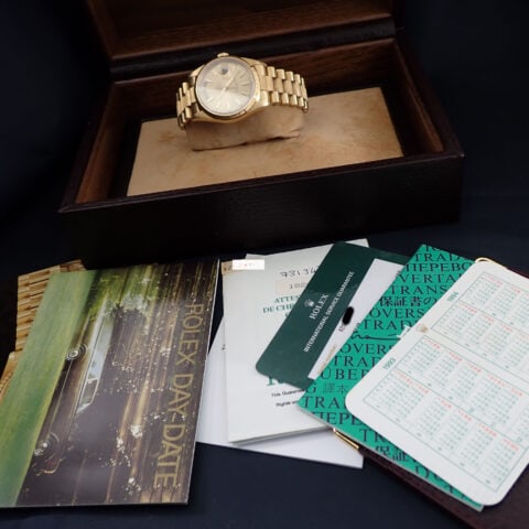 DAYDATE 18248 ROLEX Day-Date Bark ロレックス デイデイト バーク 18248 18Kイエローゴールド Xシリアル 1993年 箱・保証書付き