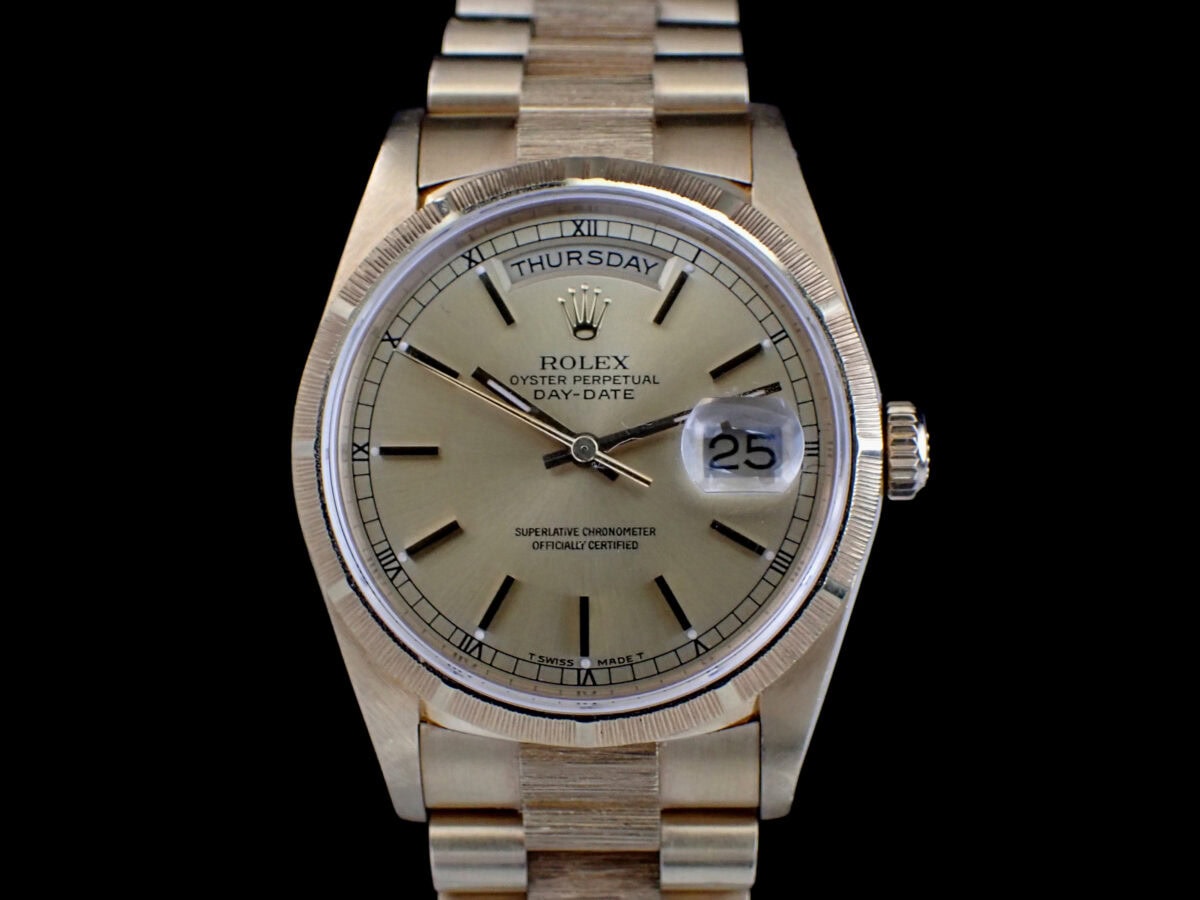 ROLEX Day-Date Bark ロレックス デイデイト バーク 18248 18Kイエローゴールド Xシリアル 1993年 箱・保証書付き