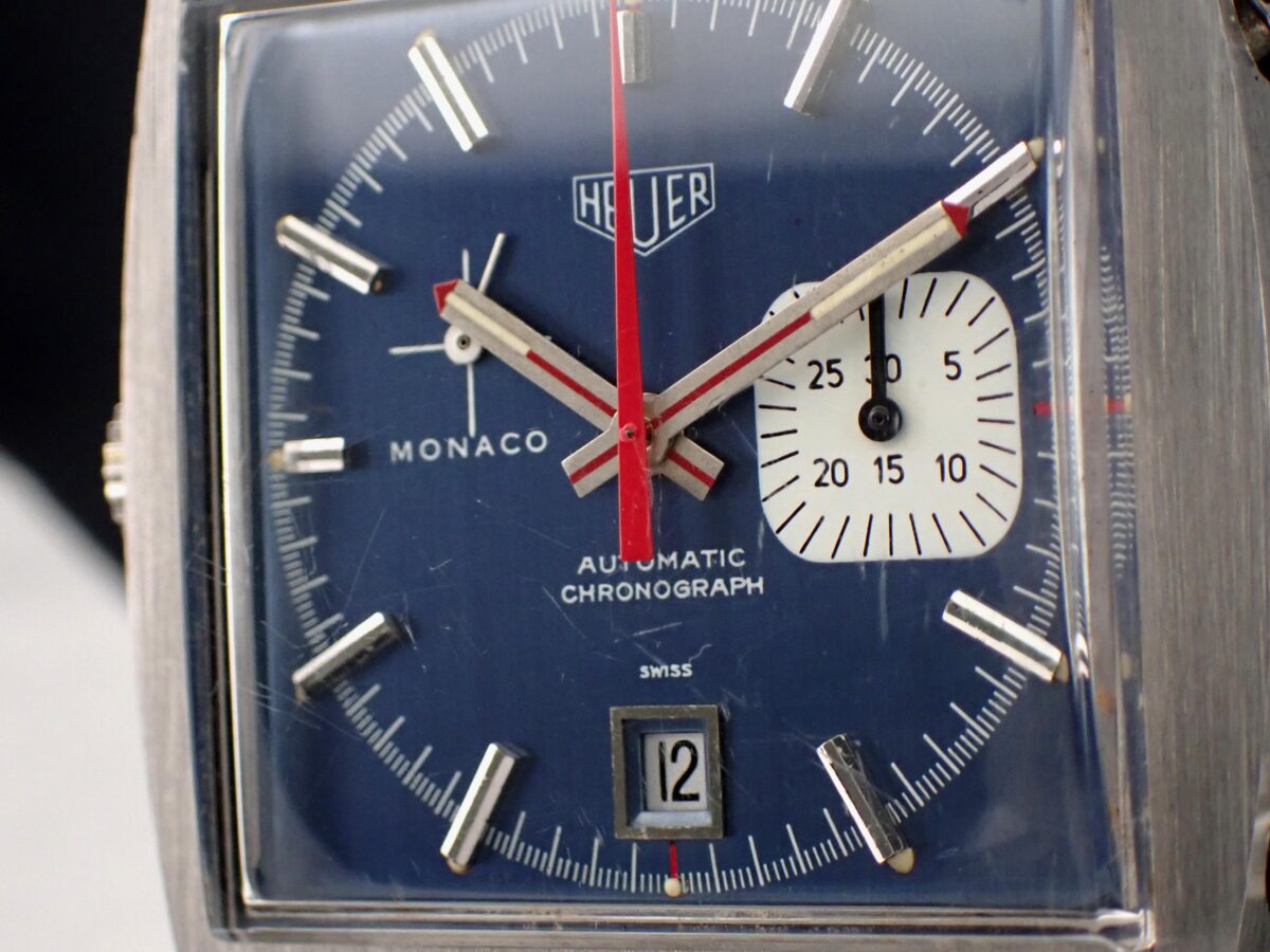 002 HEUER Monaco Blue Dial ホイヤー モナコ Ref.1533B ブルー文字盤 Cal.15 自動巻クロノグラフ 革ベルト