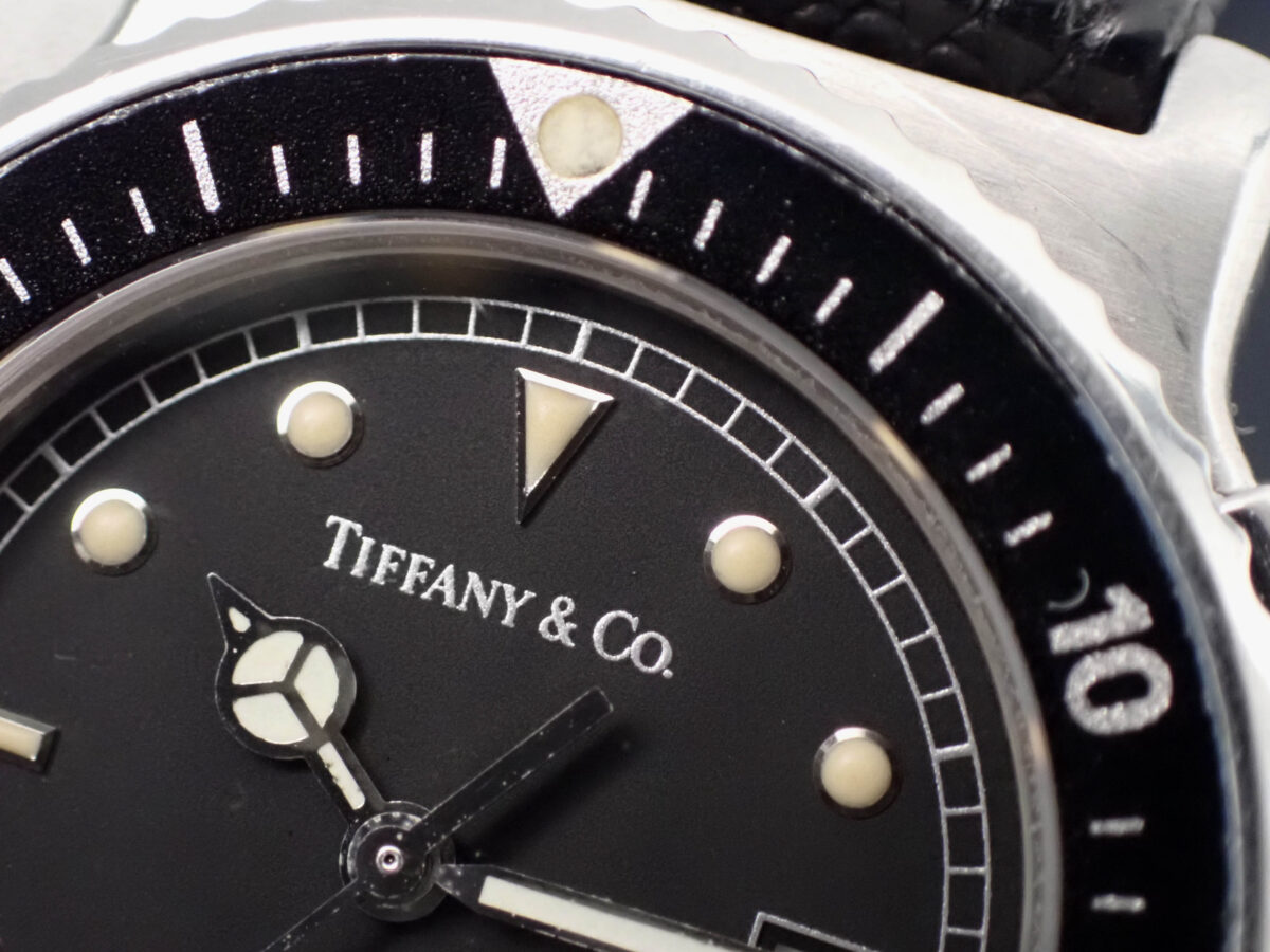 007 Tiffany & Co. Diver Black Dial ティファニー L0719 ダイバー ブラック文字盤 ヴィンテージ クォーツ 純正ベルト・ギャランティー付き