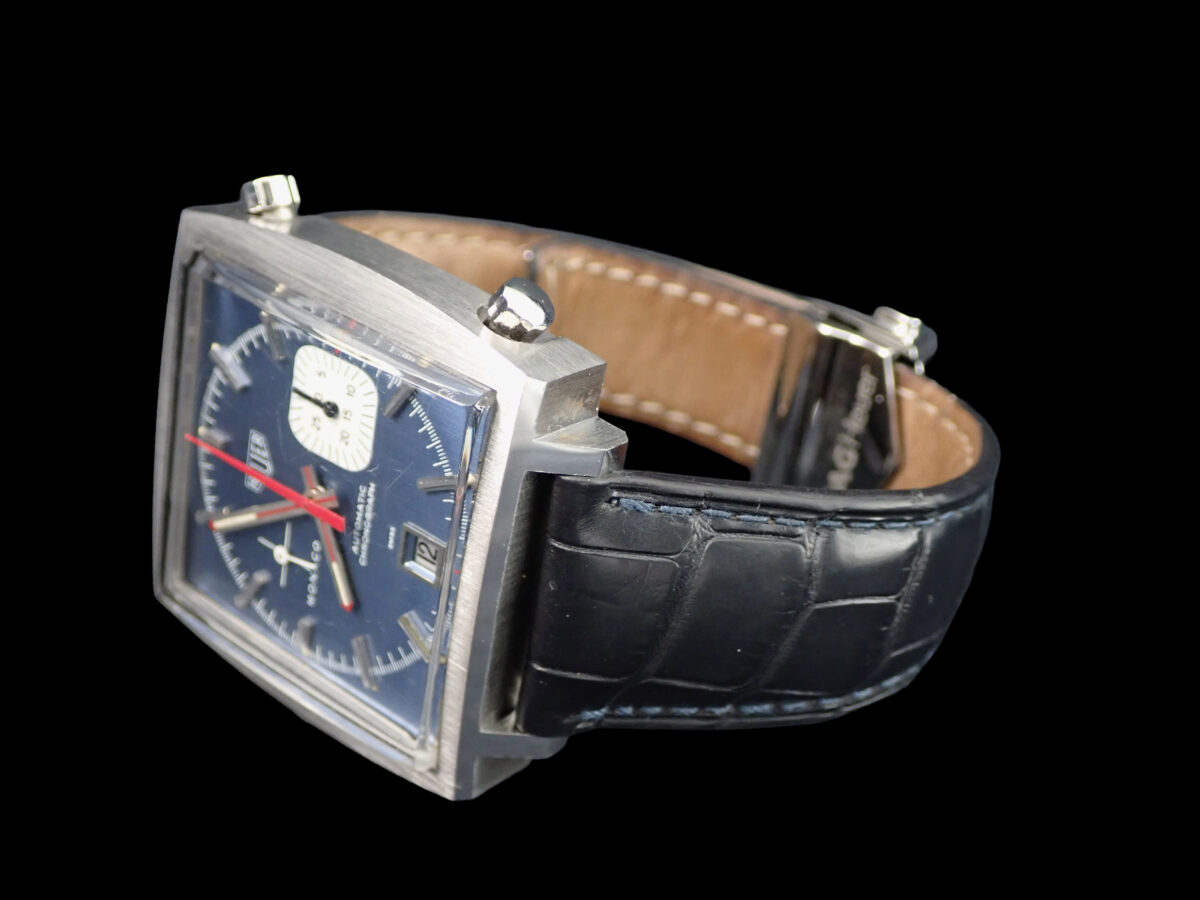 019 HEUER Monaco Blue Dial ホイヤー モナコ Ref.1533B ブルー文字盤 Cal.15 自動巻クロノグラフ 革ベルト