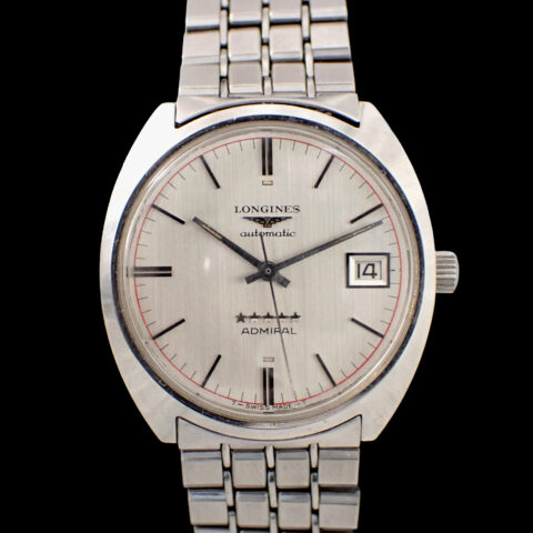 LONGINES Admiral 5 Star Ref.8642 Cal.506 LONGINES Admiral 5 Star ロンジン アドミラル ファイブスター Ref.8642 Cal.506 1971年製 シルバー文字盤 純正ブレス付き