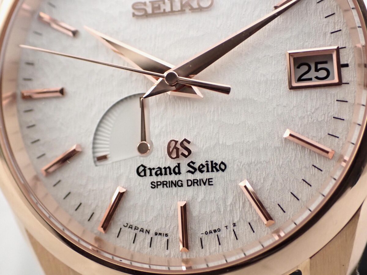 002 Grand Seiko Spring Drive Snowflake Dual Logo Dial グランドセイコー SBGA092 スプリングドライブ Cal.9R15 18Kピンクゴールド 雪白文字盤 旧ロゴ 箱・保証書付き