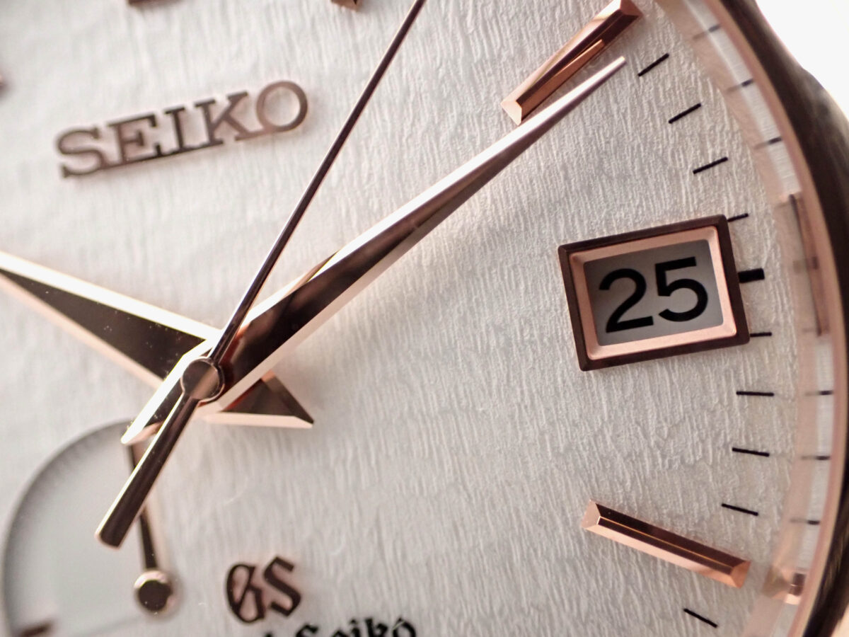 004 Grand Seiko Spring Drive Snowflake Dual Logo Dial グランドセイコー SBGA092 スプリングドライブ Cal.9R15 18Kピンクゴールド 雪白文字盤 旧ロゴ 箱・保証書付き