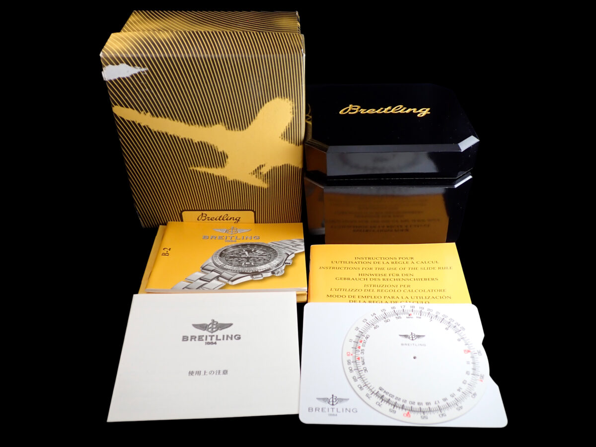 breitling-b2-a42362-utc-14-box-accessories BREITLING B-2 UTC Module, Fighter Bracelet ブライトリング B-2 A42362 UTCモジュール付き ファイターブレスレット 自動巻きクロノグラフ