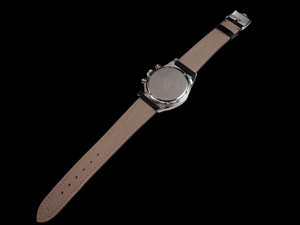 heuer-carrera-cs3111-bc0725-13-full-back HEUER Carrera CS3111.BC0725 – 1996 Re-Edition, Black Dial ホイヤー カレラ CS3111.BC0725 1996年復刻モデル ブラック文字盤 手巻きクロノグラフ ノンポリッシュ BOX・1998年保証書付き