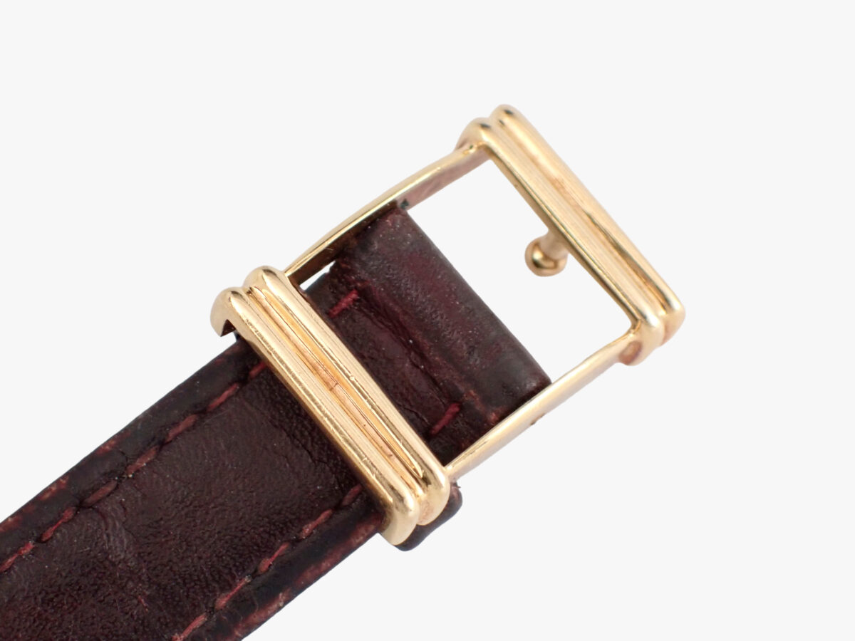 yves-saint-laurent-reverso-10-buckle-front Yves Saint Laurent Reversible “Reverso“ イヴ・サンローラン レベルソ Ref.2175 1970年代頃 18Kイエローゴールド無垢 リバーシブル 手巻き