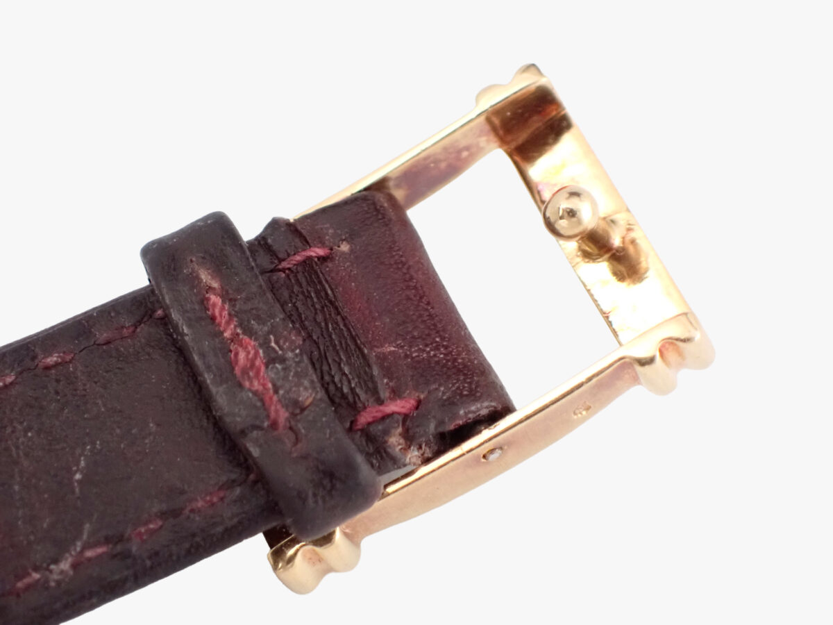 yves-saint-laurent-reverso-11-buckle-back Yves Saint Laurent Reversible “Reverso“ イヴ・サンローラン レベルソ Ref.2175 1970年代頃 18Kイエローゴールド無垢 リバーシブル 手巻き